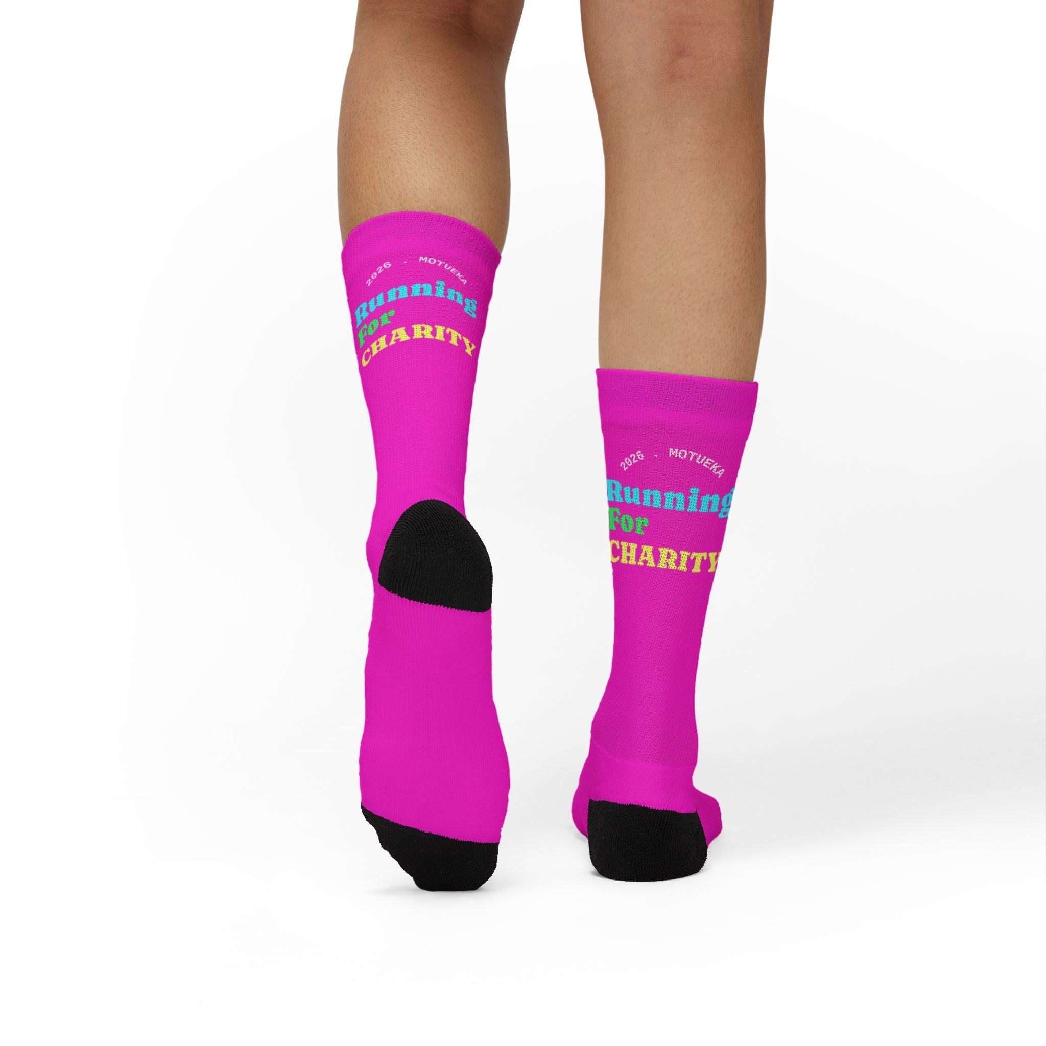 Bright Pink - Colour Run Sublimation Socks