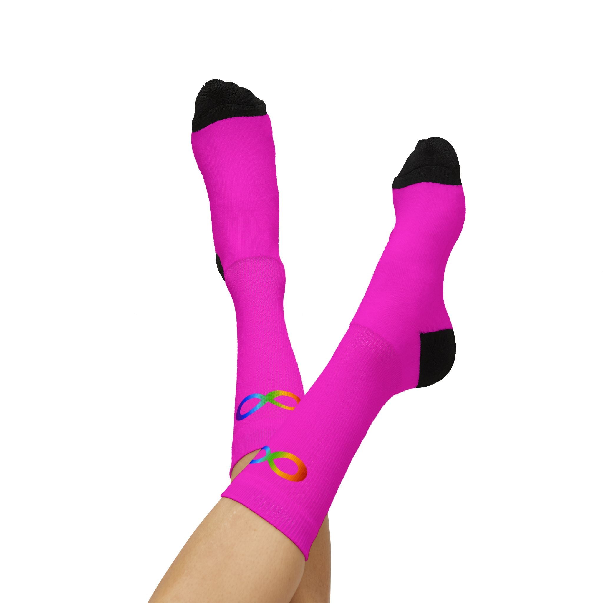 Bright Pink - Colour Run Sublimation Socks