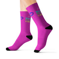 Bright Pink - Colour Run Sublimation Socks