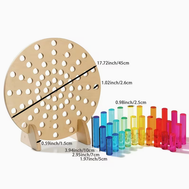 Sensory Pegboard with Acrylic Sticks